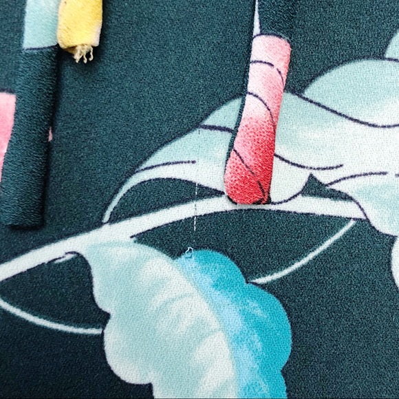 LOFT Green Floral Print Tank Top Size XXS - Picture 11 of 16